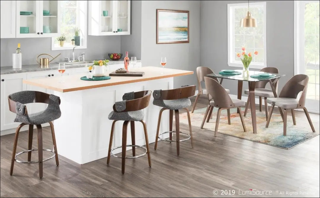 Pasukama pusbario kėdė VI1118 - €83 Save 50% 50-100, __label:Pristatymas 1-2 d.d., baro-kedes, color-pilka, color-ruda