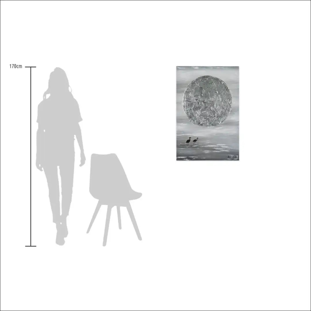 Paveikslas DI10331 - €94 Save 50% 50-100, __label:Pristatymas 1-2 d.d., color-pilka, color-sidabrine, interjeras €50