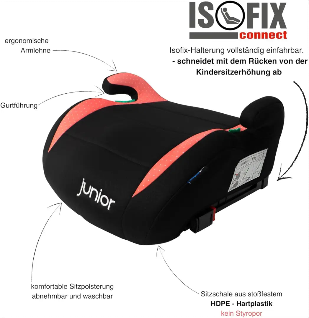 PETEX Isofix Max Plus automobilinė kėdutė SP274 - €19 Save 50% __label:Pristatymas 1-2 d.d., color-juoda, color-rozine,