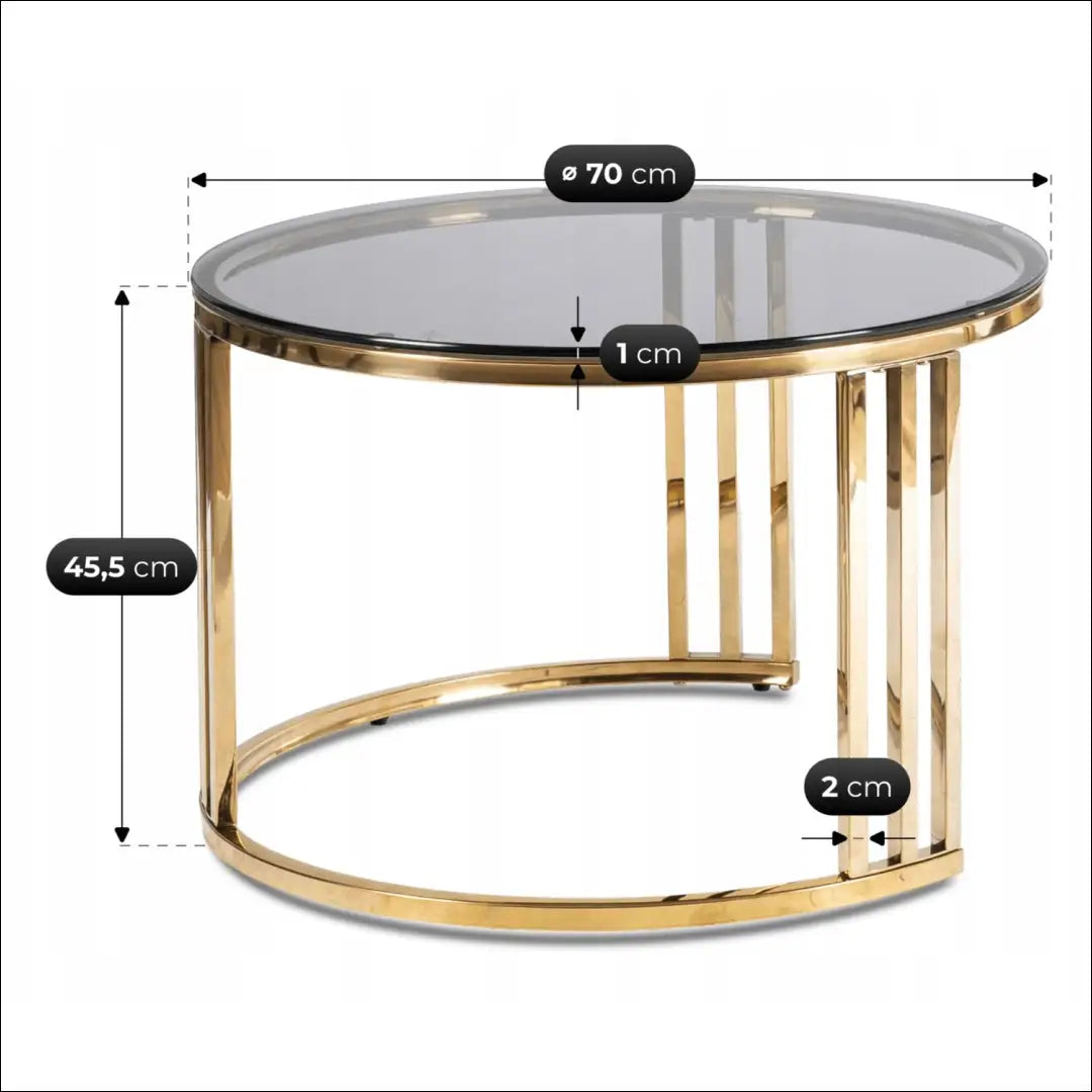 Pilko/aukso kavos staliukų komplektas TE2523 - €164 Save 15% __label:Pristatymas 5-14 d.d., Newelite Naujausi produktai