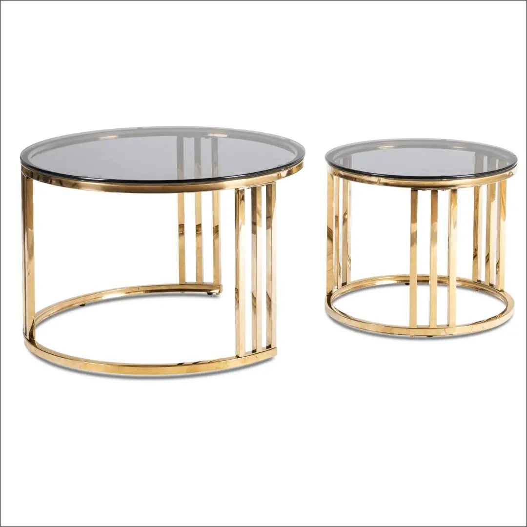 Pilko/aukso kavos staliukų komplektas TE2523 - €164 Save 15% __label:Pristatymas 5-14 d.d., Newelite Naujausi produktai