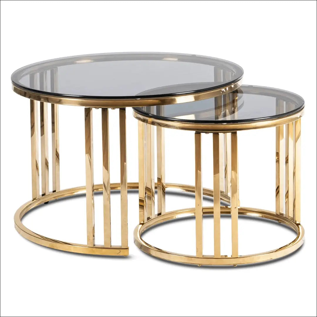 Pilko/aukso kavos staliukų komplektas TE2523 - €164 Save 15% __label:Pristatymas 5-14 d.d., Newelite Naujausi produktai