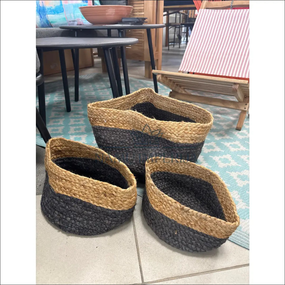 Pintų krepšių komplektas (3vnt) DI9096 - €10 Save 50% __label:Pristatymas 1-2 d.d., color-melyna, color-smelio,
