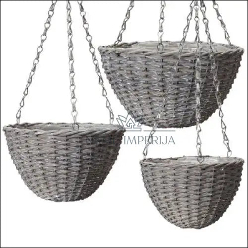Pintų pakabinamų vazonų komplektas (3vnt) DI2429 - €14 Save 70% __label:Pristatymas 1-2 d.d., color-smelio, interjeras,