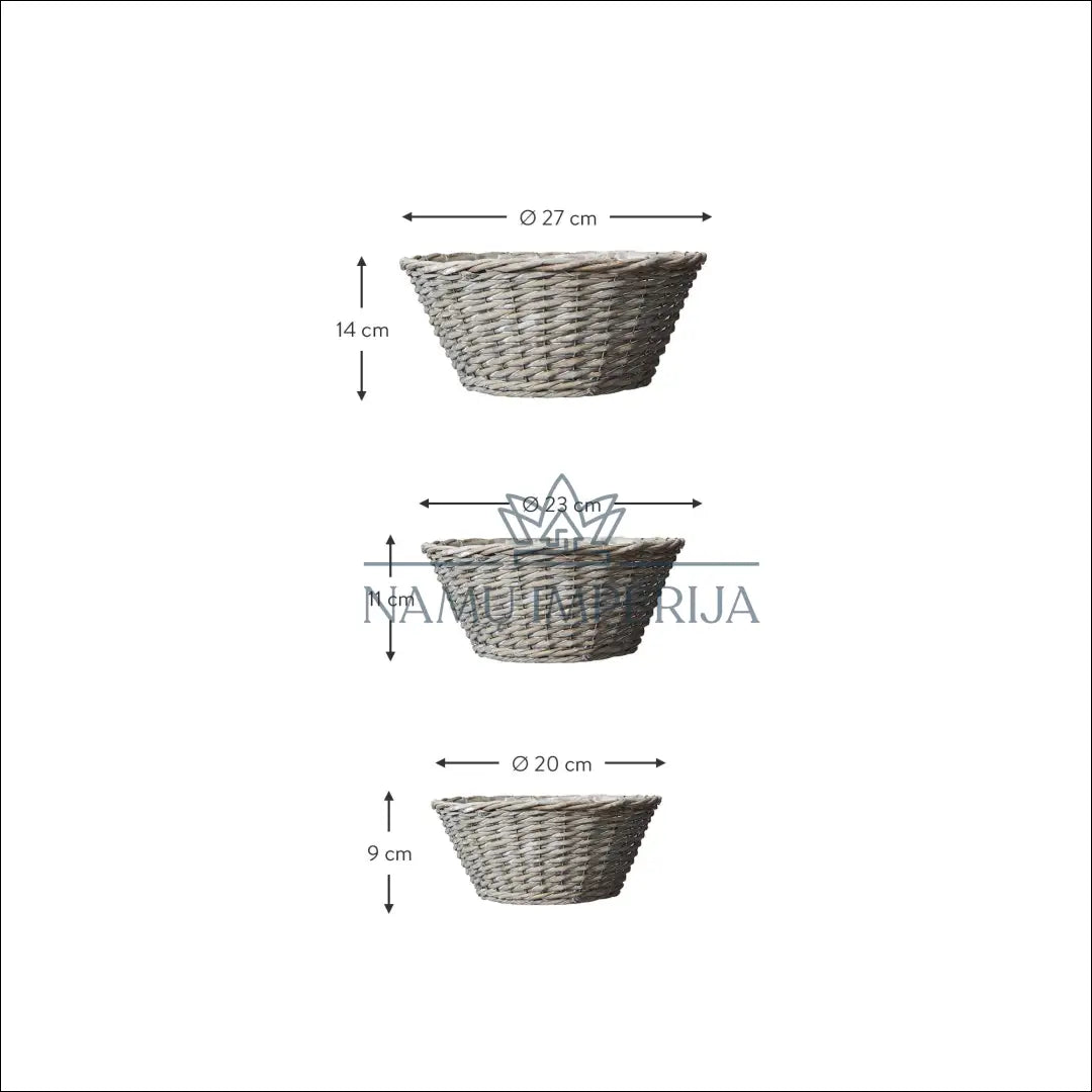 Pintų vazonėlių komplektas (3vnt) DI2390 - €10 Save 70% __label:Pristatymas 1-2 d.d., color-ruda, color-smelio,