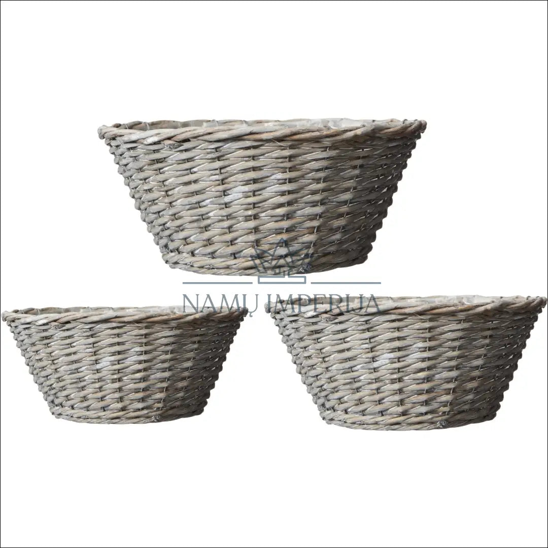 Pintų vazonėlių komplektas (3vnt) DI2390 - €10 Save 70% __label:Pristatymas 1-2 d.d., color-ruda, color-smelio,