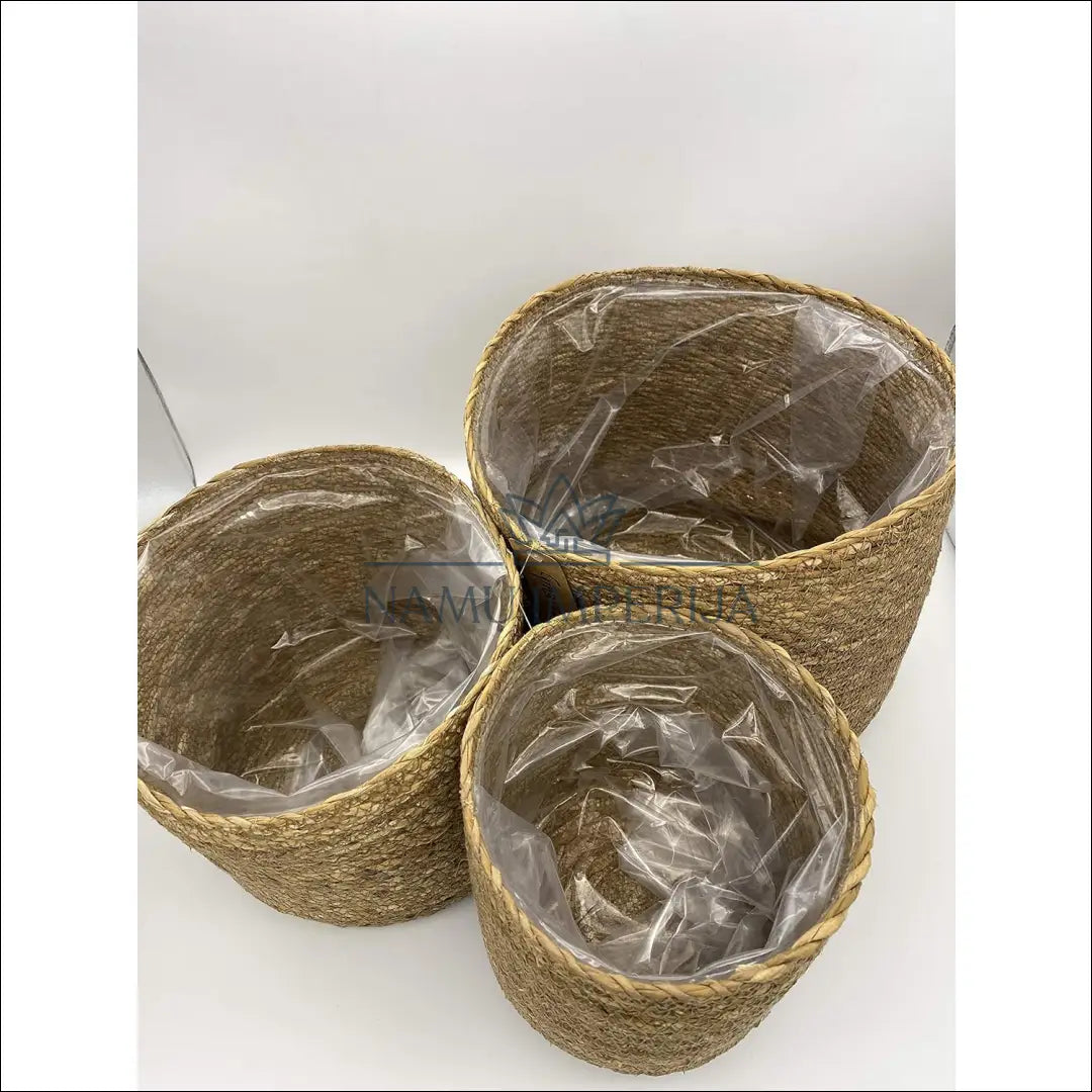Pintų vazonų komplektas (3vnt) DI9101 - €12 Save 50% __label:Pristatymas 1-2 d.d., color-smelio, interjeras, under-25,