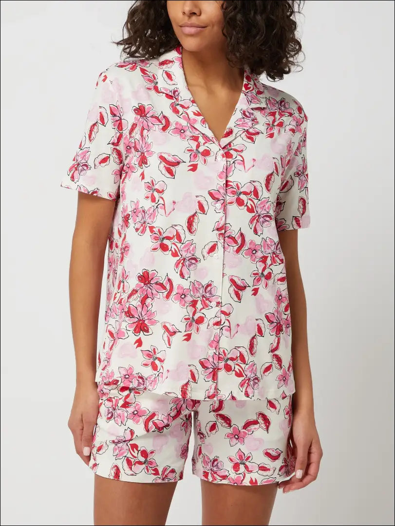 Pižama “Schiesser” DI7590 - __label:Pristatymas 1-2 d.d., color-balta, color-raudona, color-rozine, material-medvilne