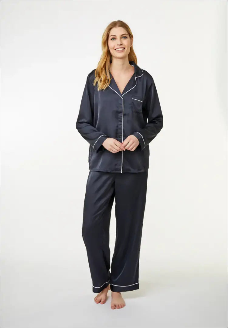 Pižamos marškiniai “CCDK’ DI7589 - __label:Pristatymas 1-2 d.d., color-melyna, material-viskoze, pizamos, tekstile Iki