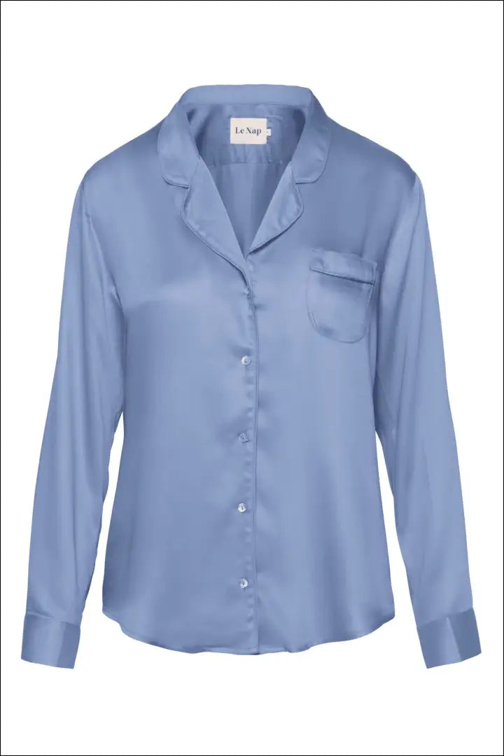 Pižamos marškiniai ’Le Nap’ DI7622 - €31 Save 65% 25-50, __label:Pristatymas 1-2 d.d., color-melyna, material-viskoze,