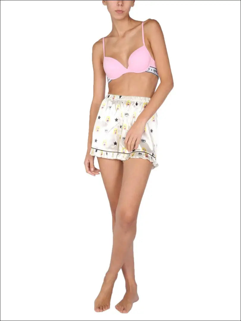 Pižamos šortai ’Chiara Ferragni’ DI7588 - €28 Save 65% 25-50, __label:Pristatymas 1-2 d.d., color-kremas, color-marga,