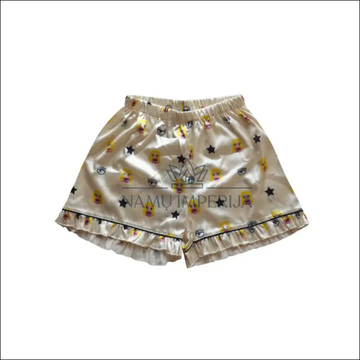 Pižamos šortai ’Chiara Ferragni’ DI7588 - €28 Save 65% 25-50, __label:Pristatymas 1-2 d.d., color-kremas, color-marga,