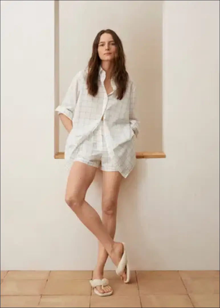 Pižamos šortai ’Mango’ DI7587 - __label:Pristatymas 1-2 d.d., color-balta, material-medvilne, pizamos, tekstile Iki €25