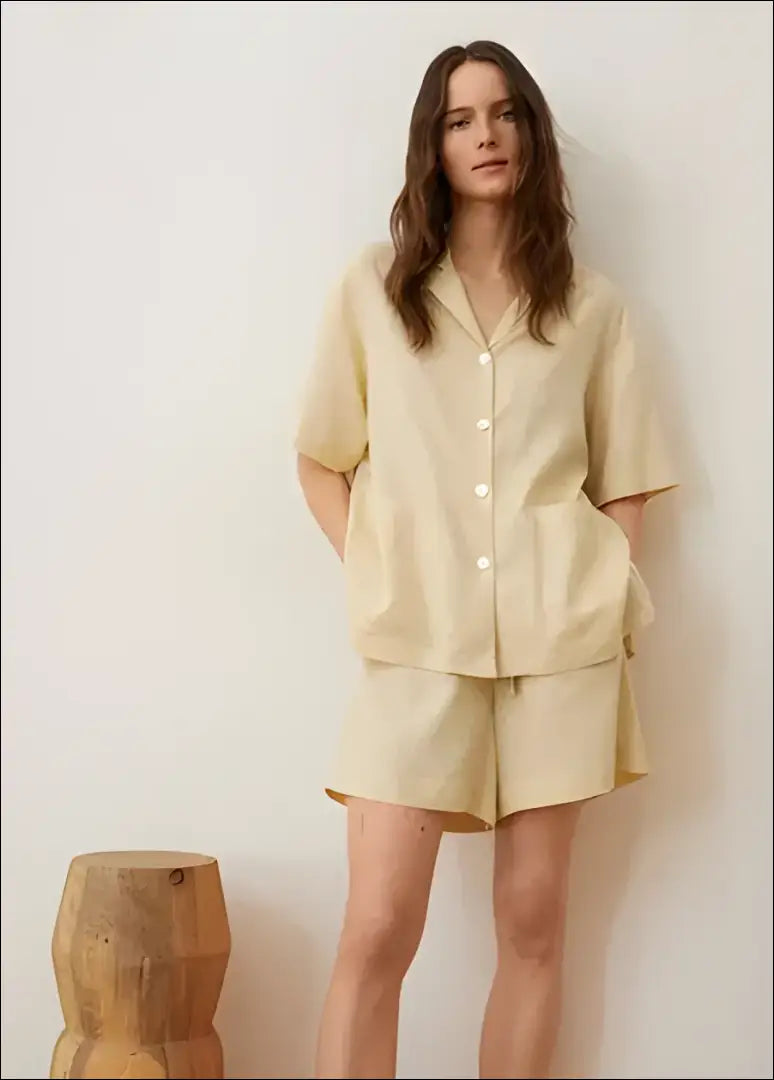 Pižamos šortai “Mango” DI7767 - €9 Save 65% __label:Pristatymas 1-2 d.d., color-smelio, material-linas,