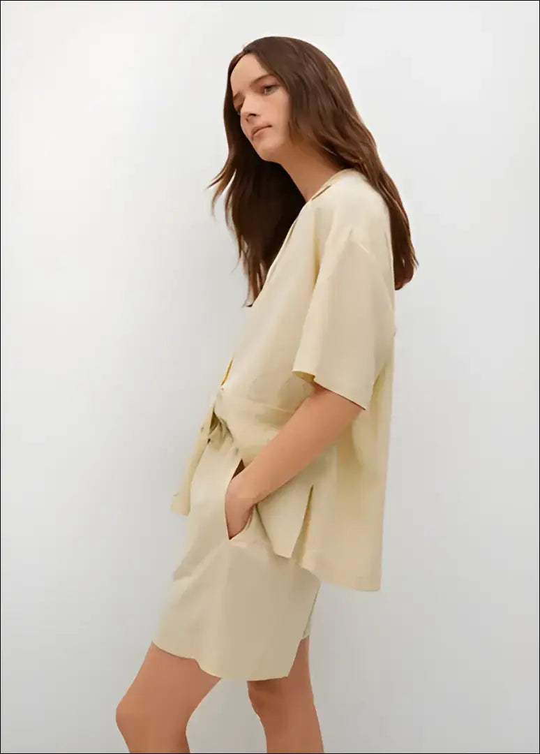 Pižamos šortai “Mango” DI7767 - €9 Save 65% __label:Pristatymas 1-2 d.d., color-smelio, material-linas,