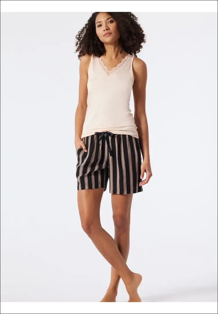 Pižamos šortai ’Schiesser’ DI7611 - __label:Pristatymas 1-2 d.d., color-juoda, color-ruda, material-viskoze, pizamos