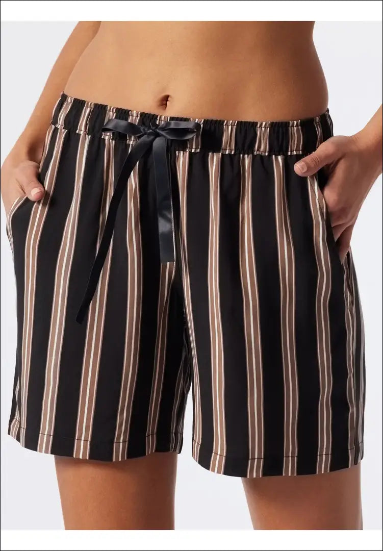 Pižamos šortai ’Schiesser’ DI7611 - __label:Pristatymas 1-2 d.d., color-juoda, color-ruda, material-viskoze, pizamos