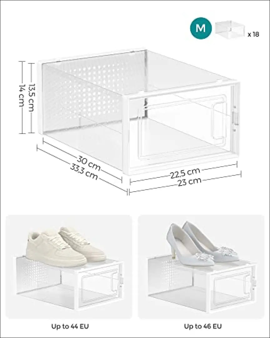 Plastikinių batų dėžučių komplektas/spintelė 18 vnt SM858 - €97 Save 40% 50-100, __label:Pristatymas 5-14 d.d.,