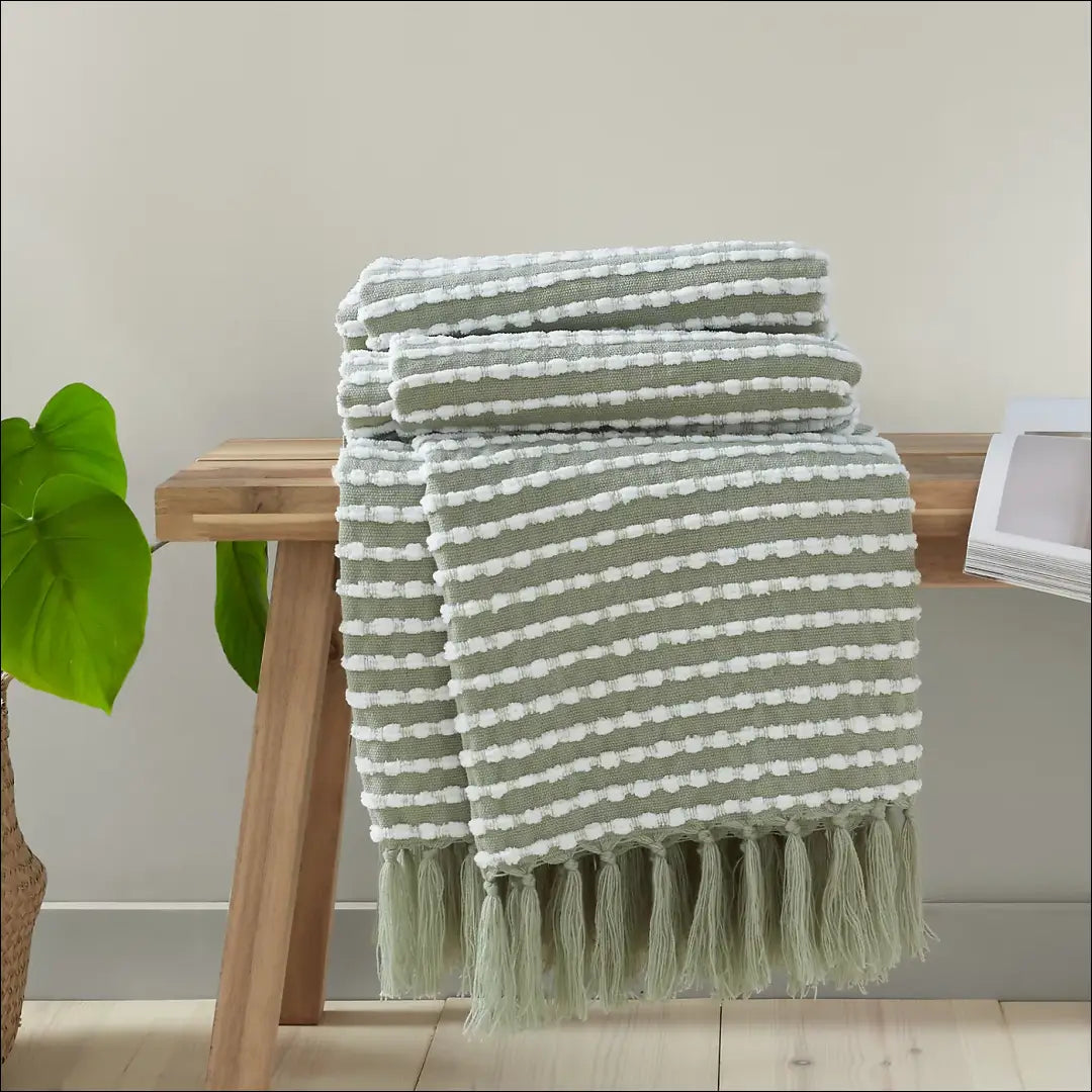 Pledas (125x150cm) DI9152 - €14 Save 50% __label:Pristatymas 1-2 d.d., color-balta, color-zalia, material-akrilas,