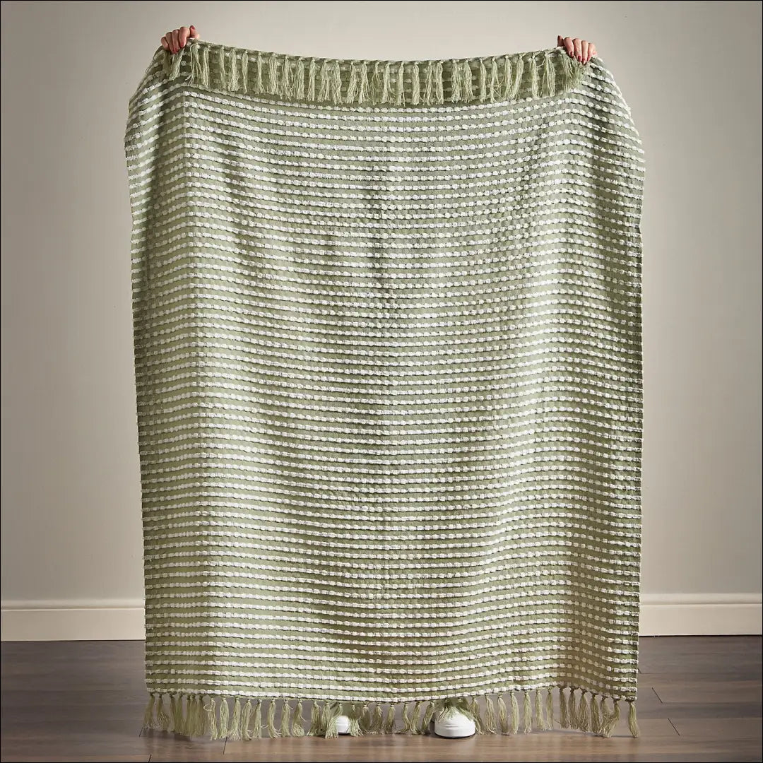 Pledas (125x150cm) DI9152 - €14 Save 50% __label:Pristatymas 1-2 d.d., color-balta, color-zalia, material-akrilas,