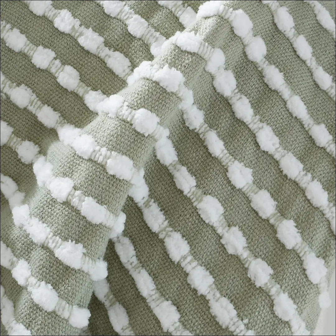 Pledas (125x150cm) DI9152 - €14 Save 50% __label:Pristatymas 1-2 d.d., color-balta, color-zalia, material-akrilas,