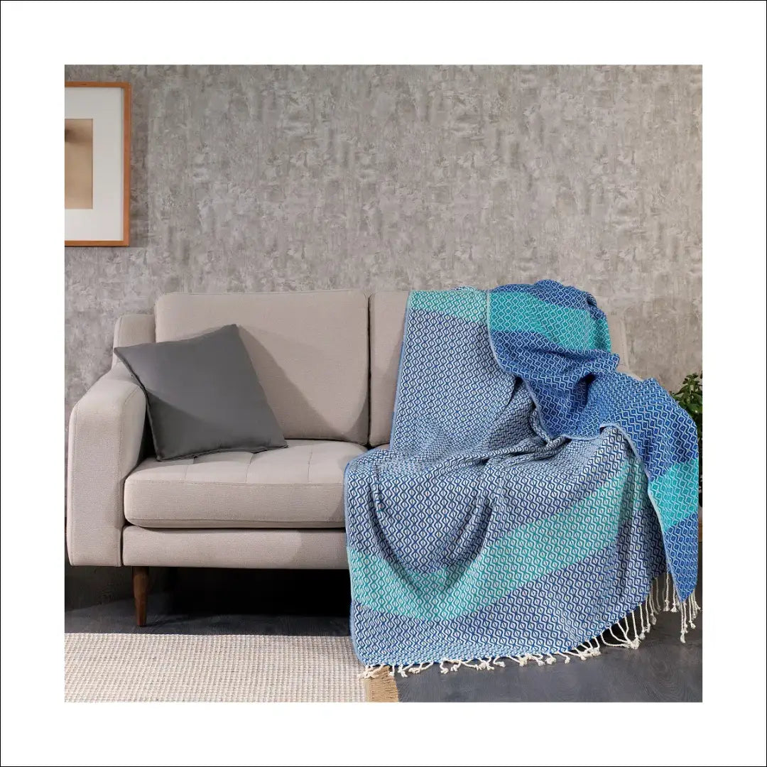 Pledas DI11774 - €28 Save 70% 25-50, __label:Pristatymas 1-2 d.d., color-melyna, color-turkis, material-medvilne €25