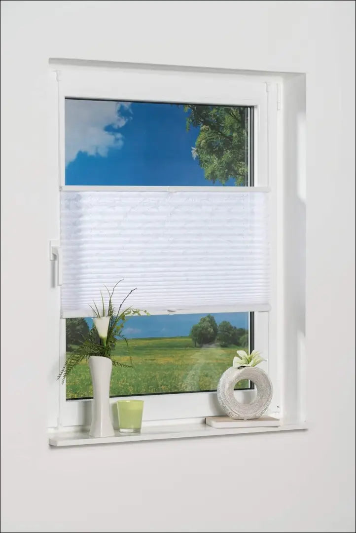 Plisuota žaliuzė DI10362 - €28 Save 50% 25-50, __label:Pristatymas 1-2 d.d., color-balta, color-melyna,