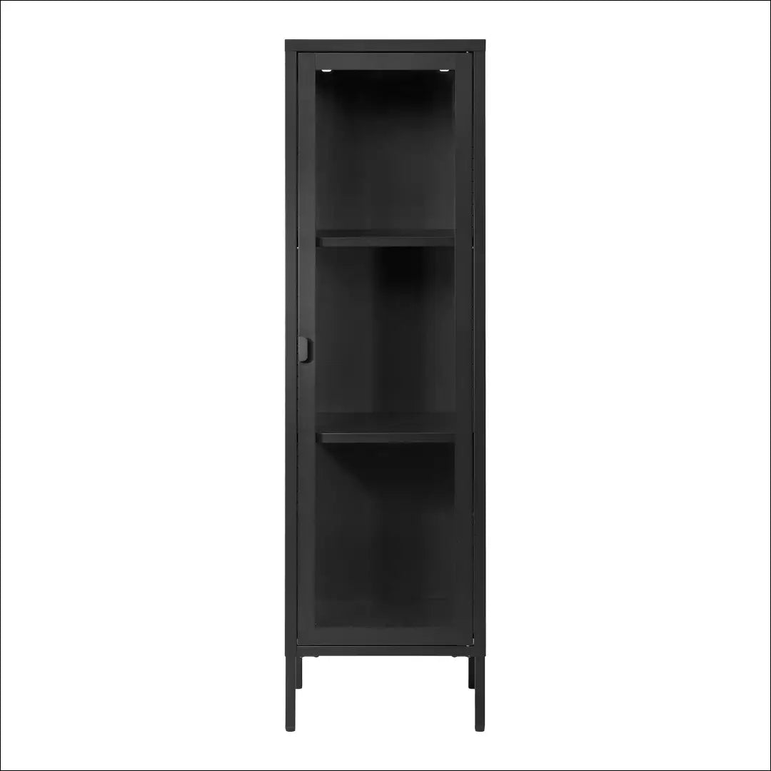 Plona vitrina 1 stiklinės durys plienas juoda 40x35x140 cm RD511 - €276 Save 15% __label:Pristatymas 5-14 d.d., Display