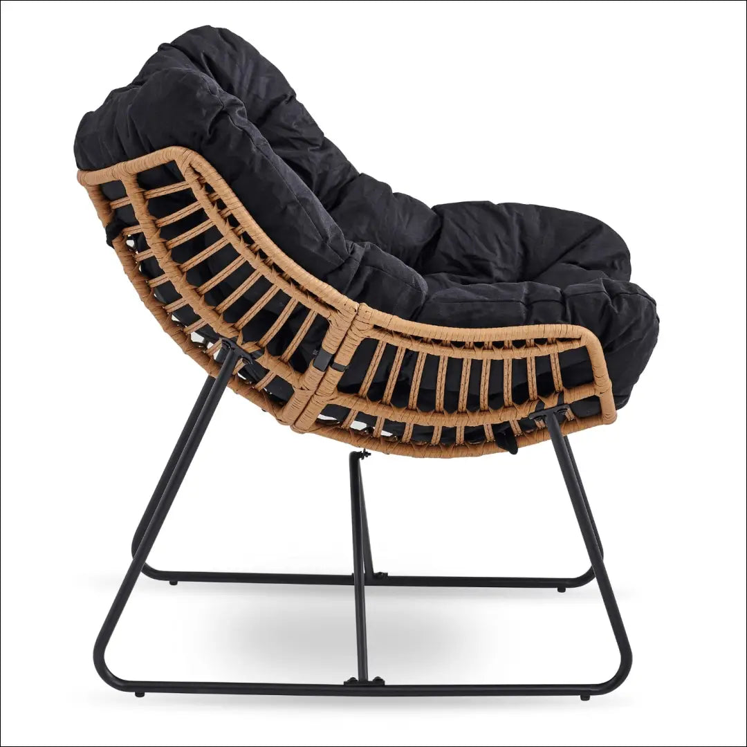 Poilsio fotelis su audiniu juodos spalvos TE567 - €171 Save 15% 100-200, __label:Pristatymas 5-14 d.d., elite, Fotele