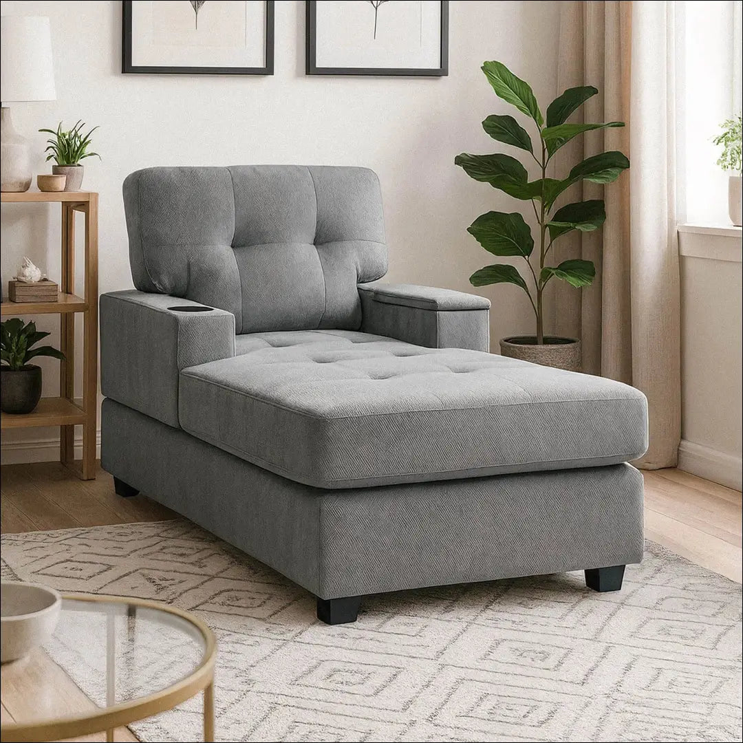 Poilsio fotelis su audiniu pilkos spalvos TE462 - €330 Save 15% __label:Pristatymas 5-14 d.d., elite, Fotele