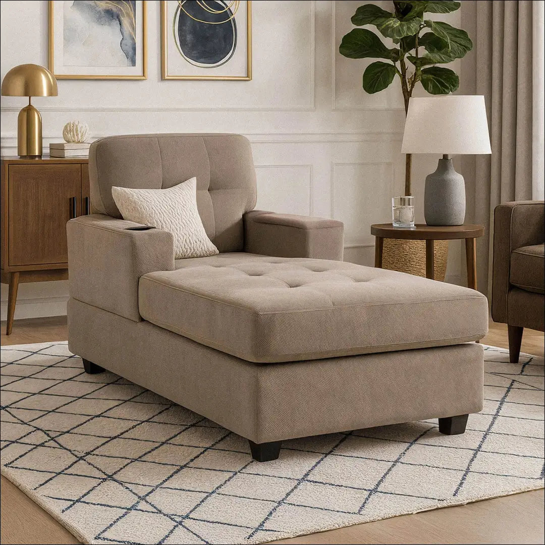 Poilsio fotelis su audiniu smėlio spalvos TE469 - €330 Save 15% __label:Pristatymas 5-14 d.d., elite, Fotele
