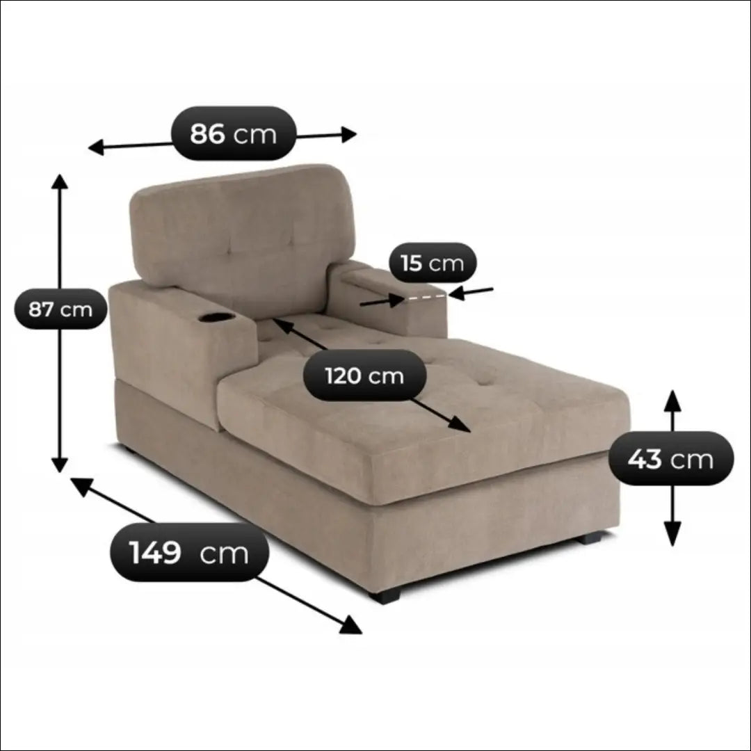Poilsio fotelis su audiniu smėlio spalvos TE469 - €330 Save 15% __label:Pristatymas 5-14 d.d., elite, Fotele