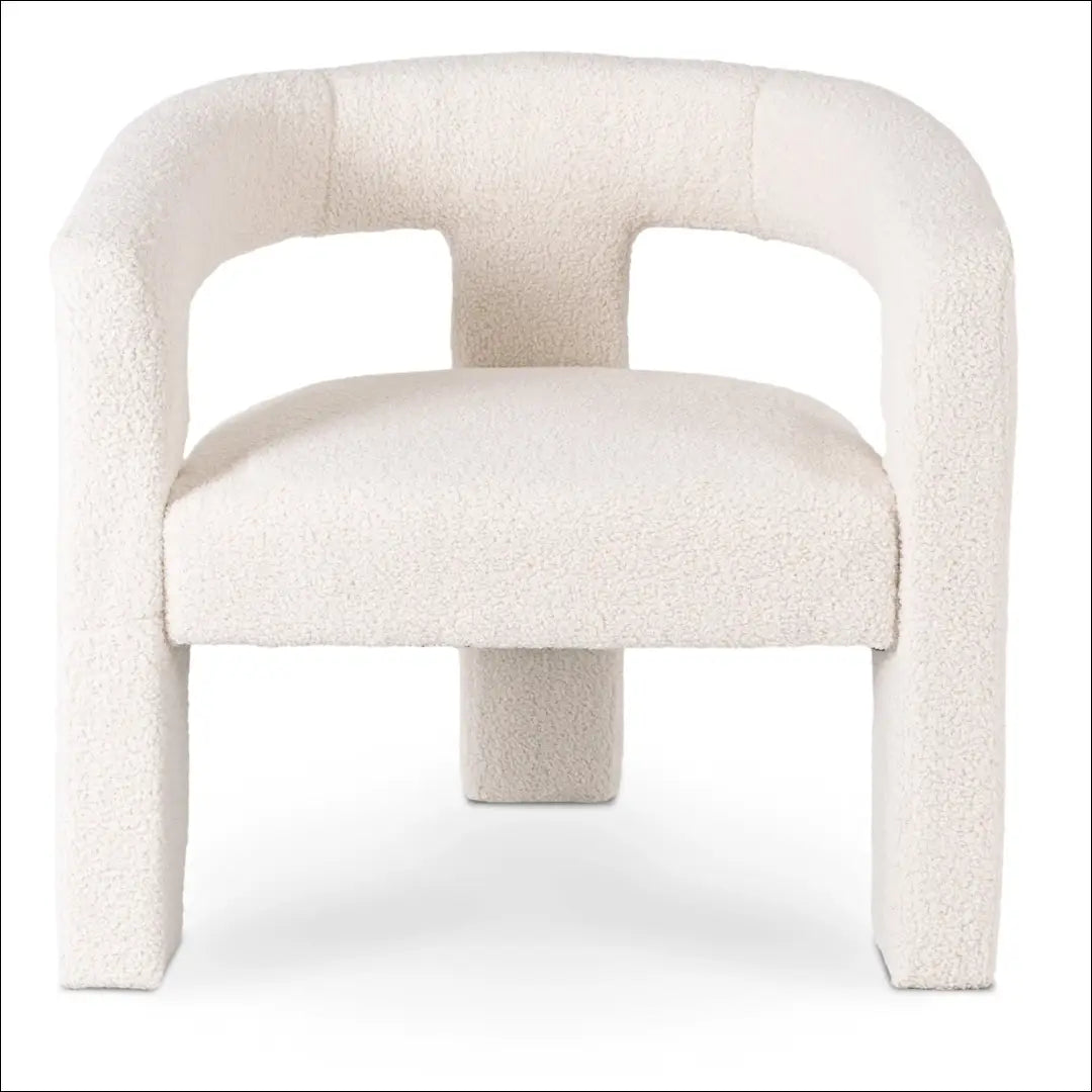 Poilsio fotelis su buklė audinio audiniu kreminės spalvos / pilkos TE1035 - €137 Save 15% 100-200, __label:Pristatymas