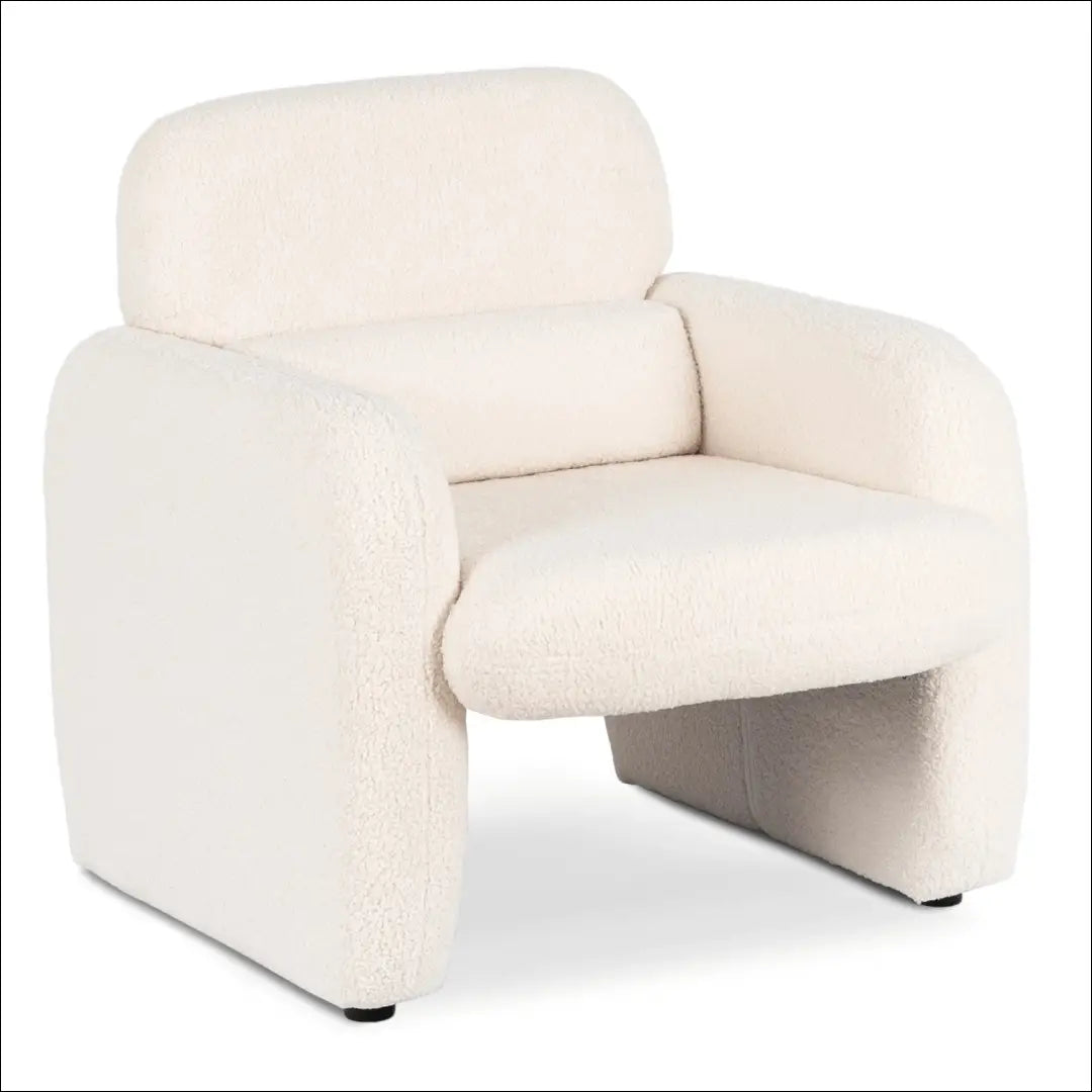 Poilsio fotelis su buklė audinio audiniu kreminės spalvos TE1150 - €154 Save 15% 100-200, __label:Pristatymas 5-14