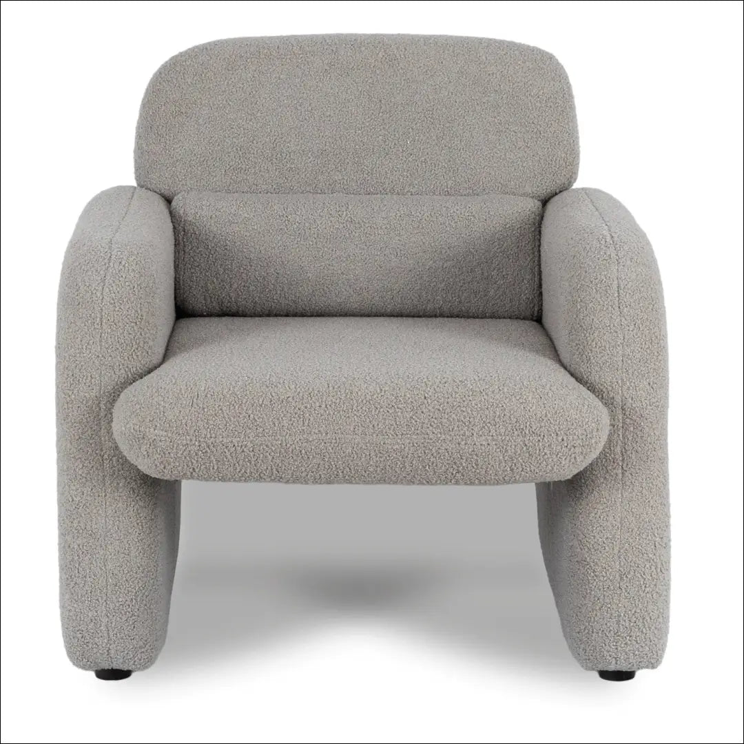 Poilsio fotelis su buklė audinio audiniu pilkos spalvos TE1149 - €160 Save 15% 100-200, __label:Pristatymas 5-14 d.d.,