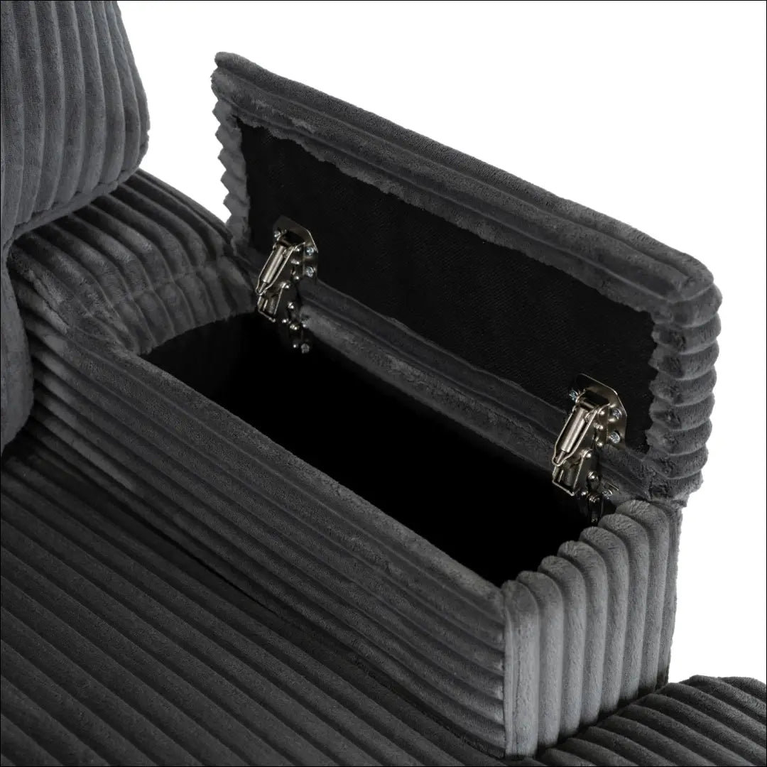 Poilsio fotelis su korduro audiniu pilkos spalvos TE515 - €330 Save 15% __label:Pristatymas 5-14 d.d., elite, Fotele