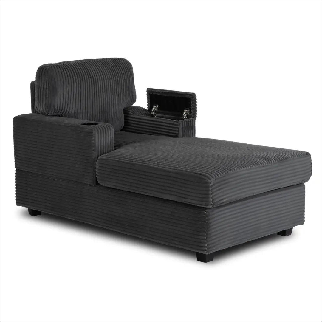 Poilsio fotelis su korduro audiniu pilkos spalvos TE515 - €330 Save 15% __label:Pristatymas 5-14 d.d., elite, Fotele