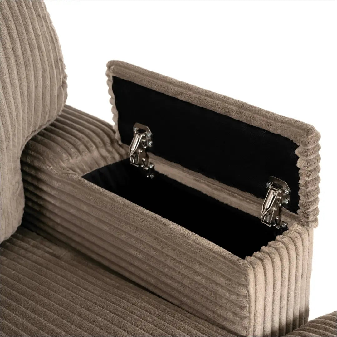 Poilsio fotelis su korduro audiniu smėlio spalvos TE516 - €330 Save 15% __label:Pristatymas 5-14 d.d., elite, Fotele