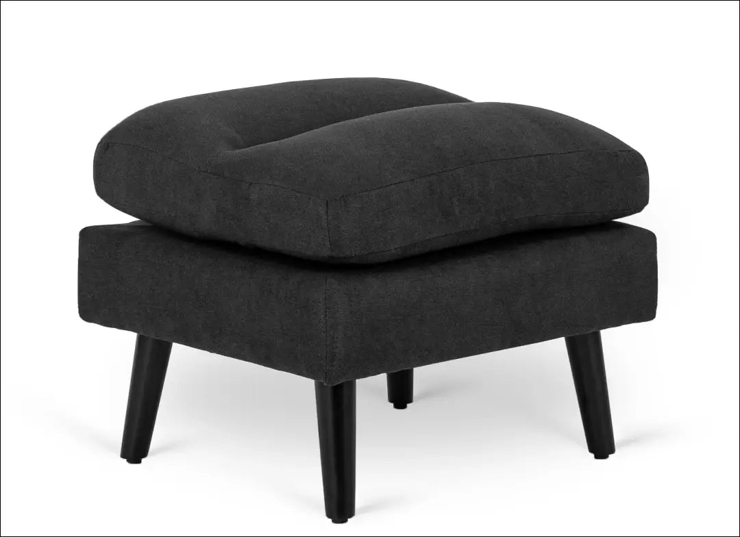 Poilsio fotelis su pakoju ir audinio audiniu juodos spalvos TE047 - €258 Save 15% __label:Pristatymas 5-14 d.d., elite,