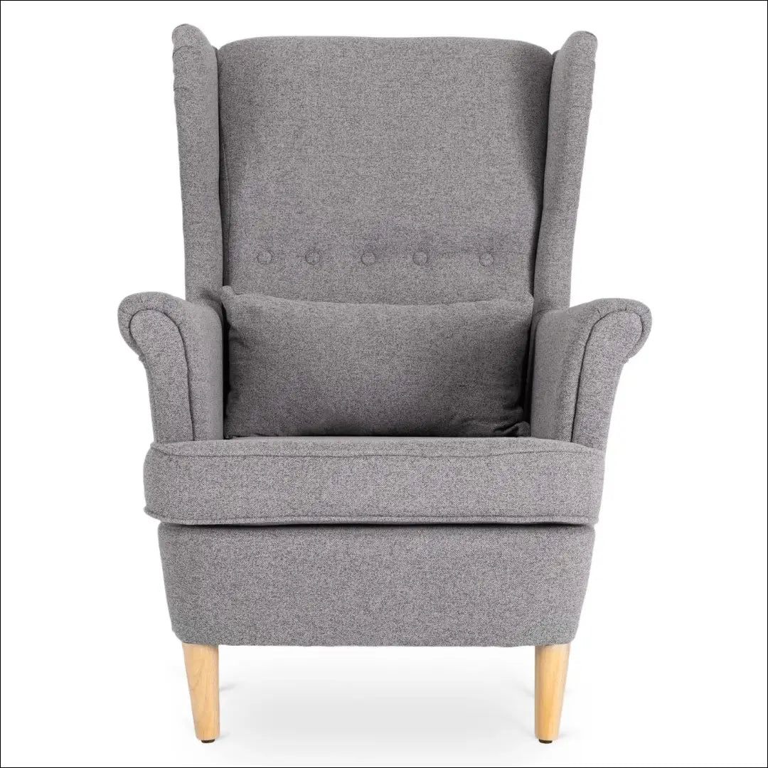 Poilsio fotelis su pakoju ir audinio audiniu pilkos spalvos TE299 - €311 Save 15% __label:Pristatymas 5-14 d.d., elite,