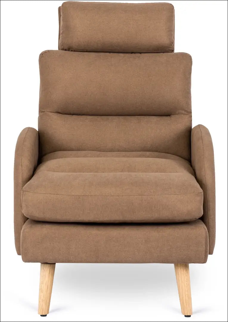 Poilsio fotelis su pakoju ir audinio audiniu rudos spalvos TE056 - €258 Save 15% __label:Pristatymas 5-14 d.d., elite,