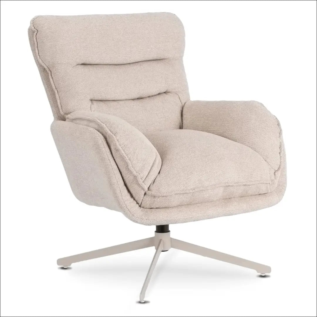 Poilsio fotelis su pakoju sukamas audiniu kreminės spalvos TE1038 - €321 Save 15% __label:Pristatymas 5-14 d.d., elite,