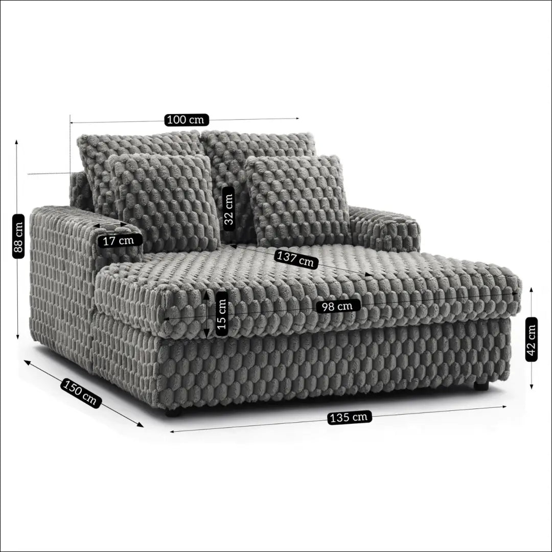 Poilsio fotelis su pliušinio audinio audiniu pilkos spalvos TE476 - €445 Save 15% __label:Pristatymas 5-14 d.d., elite,