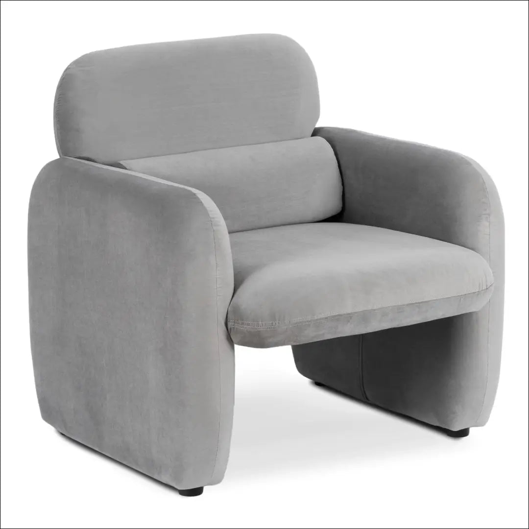 Poilsio fotelis su veliūro audiniu pilkos spalvos TE1148 - €160 Save 15% 100-200, __label:Pristatymas 5-14 d.d., elite,