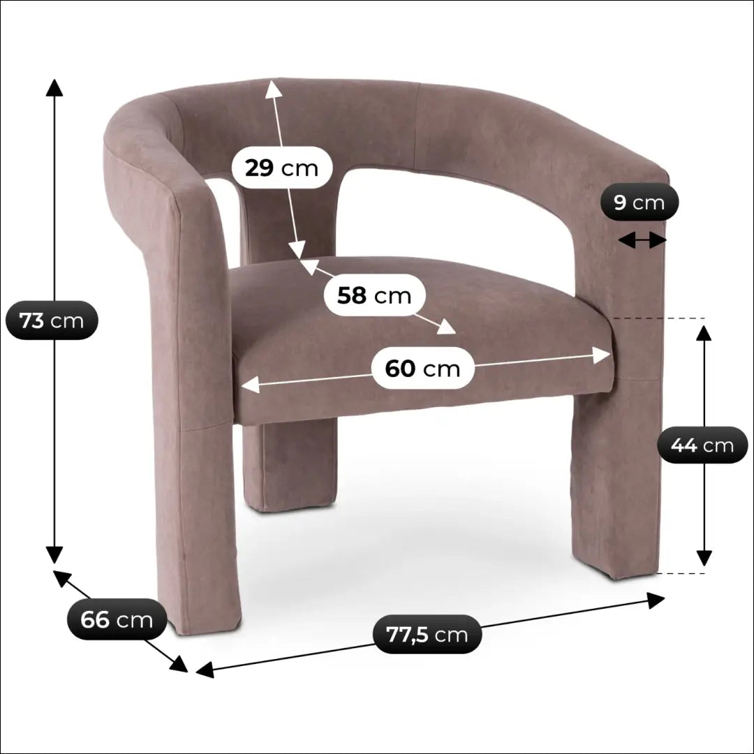 Poilsio fotelis su veliūro audiniu smėlio spalvos TE1036 - €137 Save 15% 100-200, __label:Pristatymas 5-14 d.d., elite,