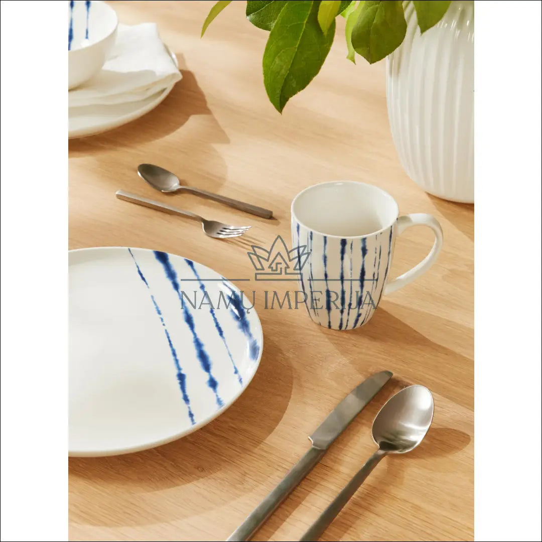 Porcelianinių puodelių komplektas (2vnt) DI2492 - €6 Save 65% __label:Pristatymas 1-2 d.d., color-balta, color-melyna,