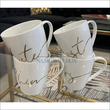 Įkelti vaizdą į galerijos rodinį, Porcelianinių puodelių komplektas (4vnt) DI4179 - €14 Save 55% color-auksine, color-balta, indai, interjeras,
