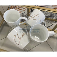 Įkelti vaizdą į galerijos rodinį, Porcelianinių puodelių komplektas (4vnt) DI4179 - €14 Save 55% color-auksine, color-balta, indai, interjeras,
