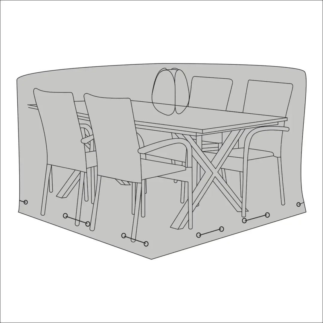 Prabangus uždangalas stalui su 4 kėdėmis 210 g/m2 600D poliesteris dengtas PU atsparus vandeniui juodas RD1132 - €65
