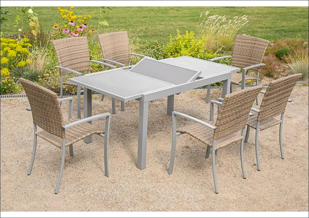 Prailginamas lauko stalas LI807 - €100 Save 80% 100-200, __label:Pristatymas 1-2 d.d., color-pilka, material-metalas,